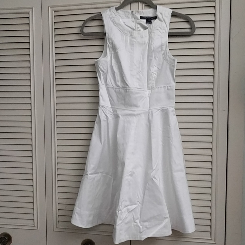 Superchick solid white flare dress